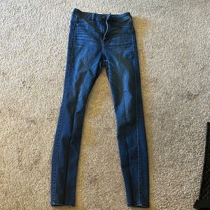 Blue Abercrombie High rise Jegging.